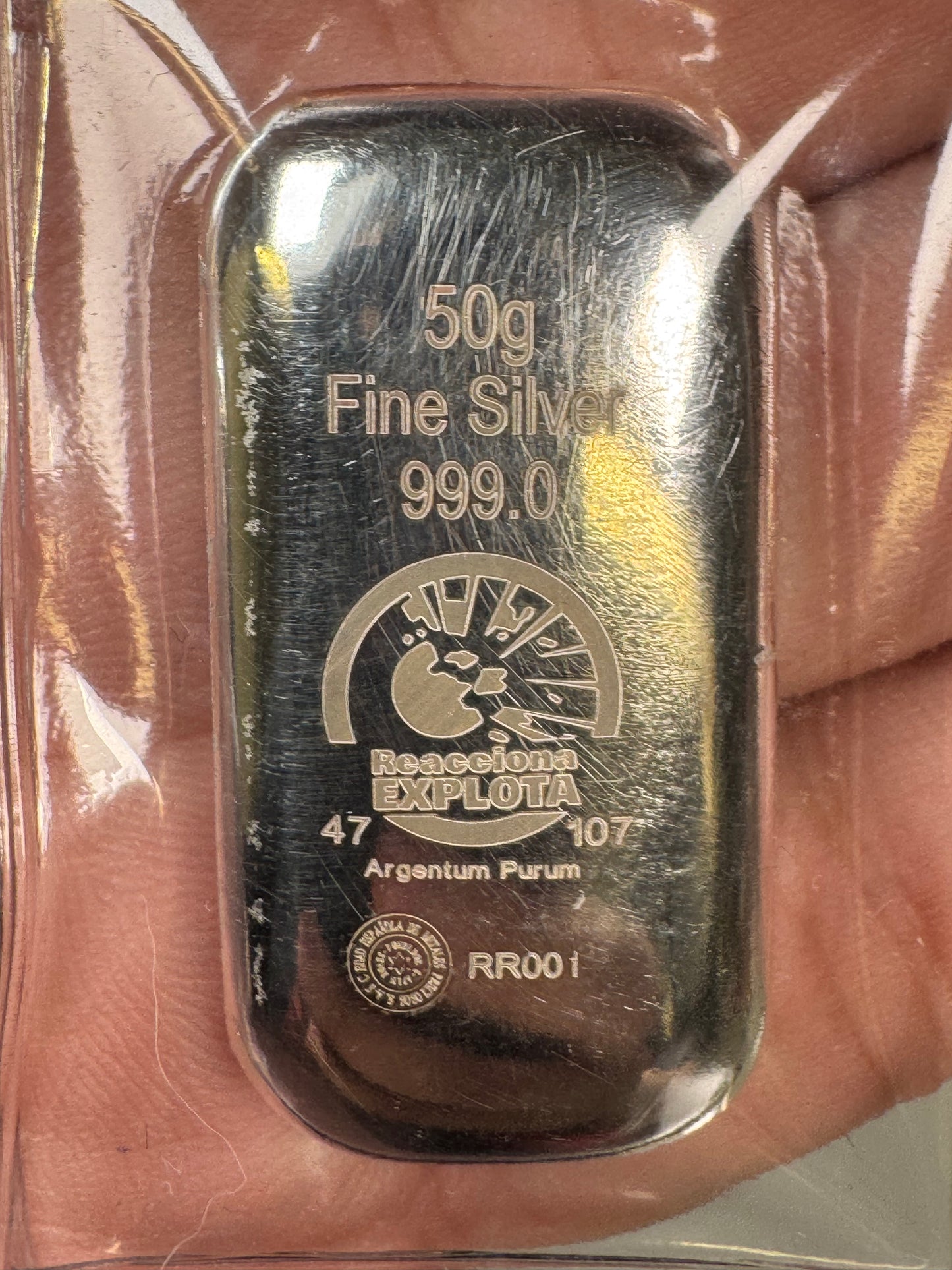 Lingote de Plata Pura – Edición Reacciona Explota x SEMPSA